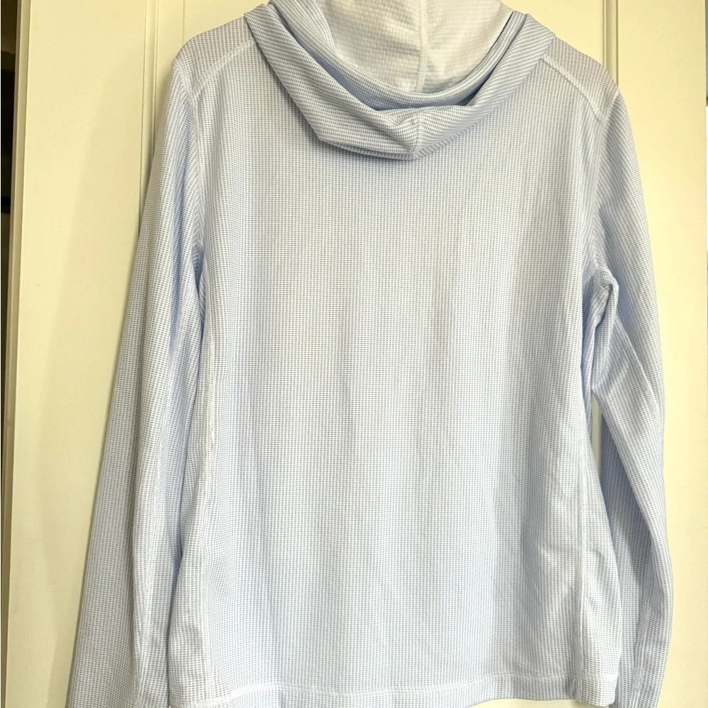 Vineyard Vines Light Blue On The Go Sankaty Performance Hoodie, Women’s - Picture 3 of 6